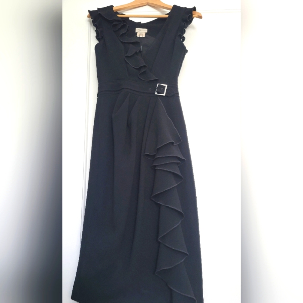 Karen Millen Black Ruffle Dress